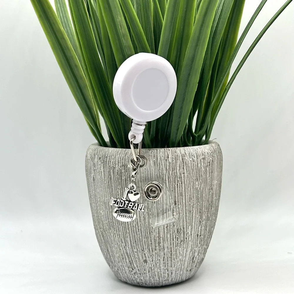 I ♥️ Football 🏈 Badge Reel Charm